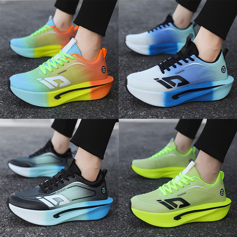 Color Matching Trendy Men's Shoes, Sports and Casual Shoes, Men's Outdoor Travel Shoes, Cushioning Carbon Plate Running Shoes, Versatile Shoes for Couples