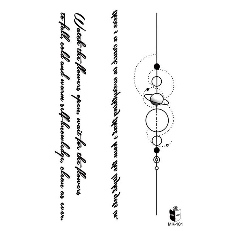 Animal blanco y negro desechable pegatinas de tatuaje belleza pegatinas de tatuaje moda estética patrón de personalidad dama pegatinas de tatuaje