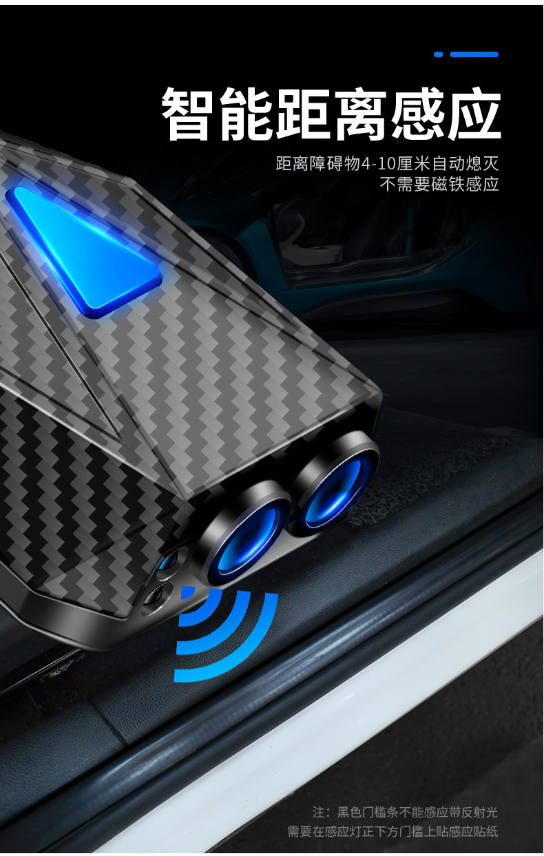 Car Dynamic Welcome Light, Door Light, Floor Light, Induction Door Opening Projection, Floor Lighting, Wiring-Free Atmosphere Decorative Light