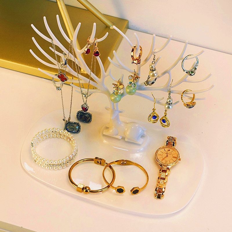 鹿のアクセサリーの展示棚鹿の角のピアスのイヤリングのアクセサリーのブレスレットのアクセサリーの寝室のデスクトップのネックレスのハンガー|undefined