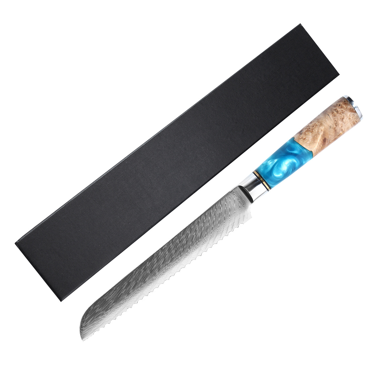 67 capa de cuchillo de cocina de acero Damasco cuchillo de cocina VG10 mango de resina de madera estable cuchillo de cocina sashimi pescado