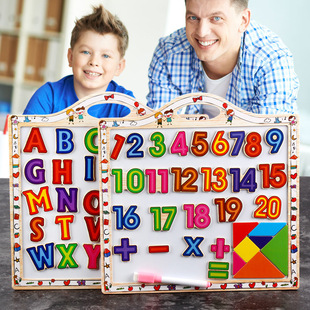Multi-use magnetic drawing board children's portable small blackboard whiteboard home graffiti board writing board alphanumeric stickers