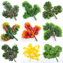 仿真植物叶子 人造树枝工程假树叶 塑料胶布榕树叶核桃叶仿真批发