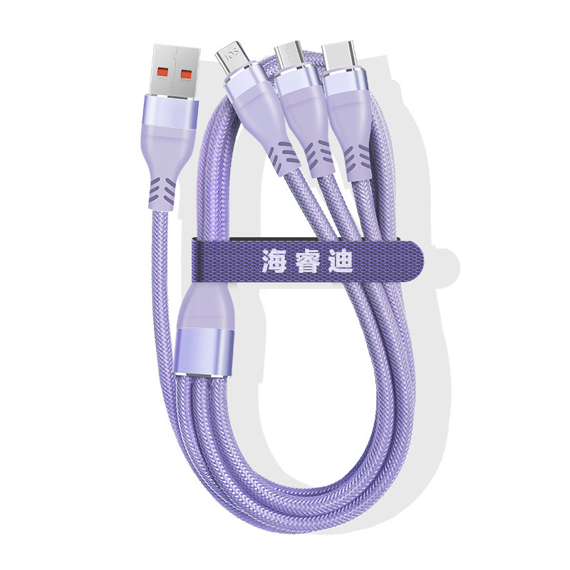 100W 漁網編組 1 対 3 Apple 1516 Android Huawei 携帯電話スリーインワン 6A 高速充電データケーブルに適しています|undefined