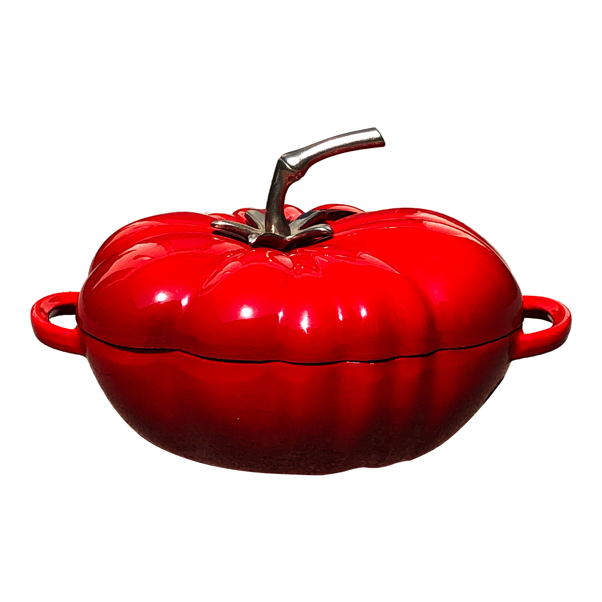 Stylish kitchen essential: French vintage enamel cast iron home stew pot, perfect as a housewarming gift, high aesthetic value tomato pot
