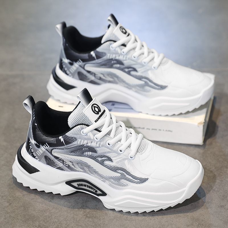 Zapatos de hombre para primavera 2026, nuevo modelo, deportivos, casuales, juveniles, de malla, estilo dad shoes, versátiles, modernos y transpirables.