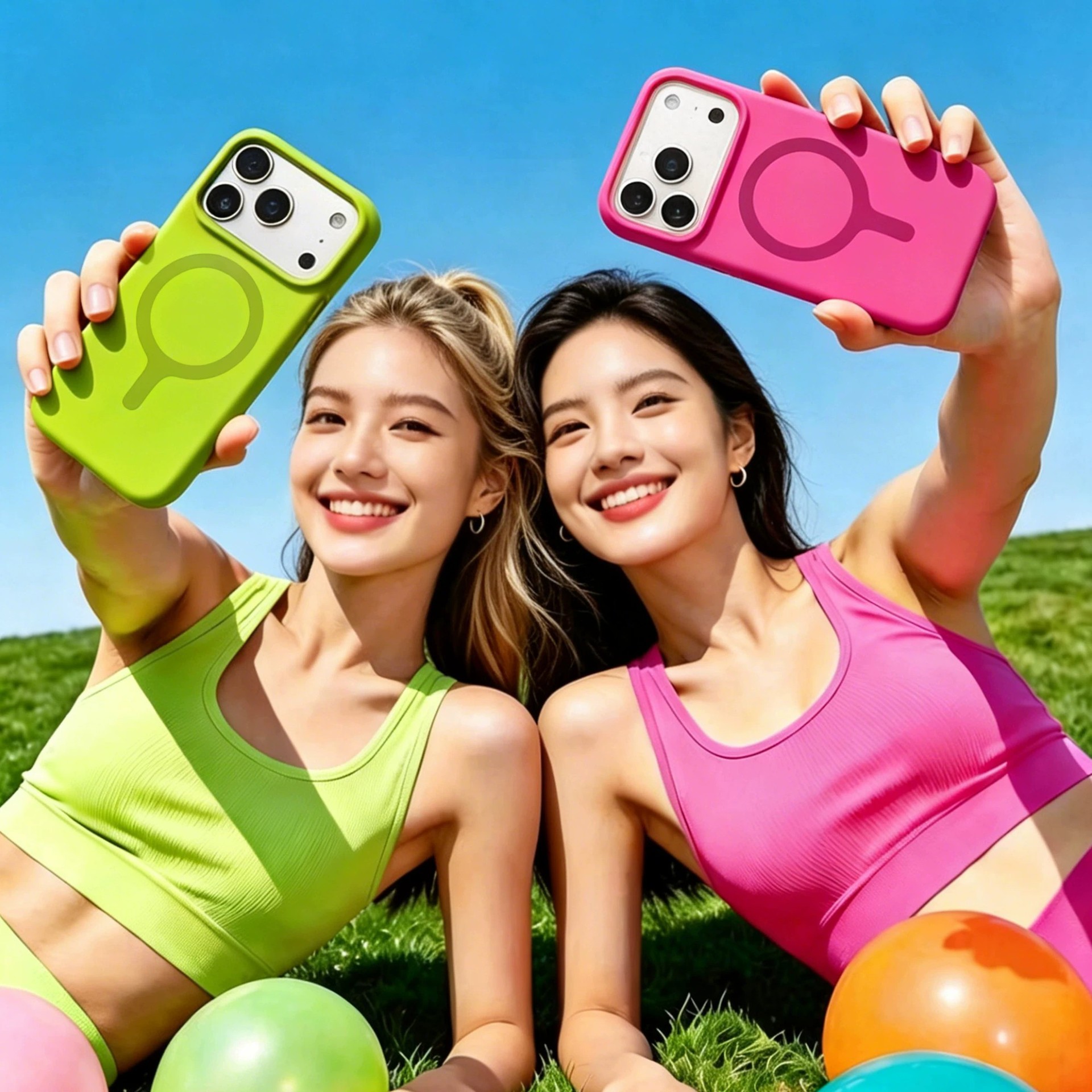 Funda Magnética para iPhone 17 Pro Max / 16 de Silicona Líquida, A Prueba de Caídas, Anti-huellas