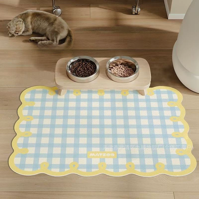 Коврик для кормления домашних животных, коврик для кошек, водонепроницаемый и грязеотталкивающий силиконовый коврик, коврик для кошачьей миски, коврик для собак, защищающий от брызг и нескользящий