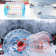 浩童冬季批发TPU雪地滚筒充气滚筒球雪地悠波球冰雪游乐设备现货