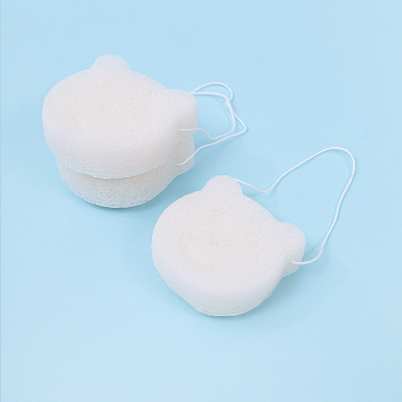Fábrica personalizada konjac esponja para lavar la cara esponja konjac limpieza facial limpieza facial material vegetal degradable a granel