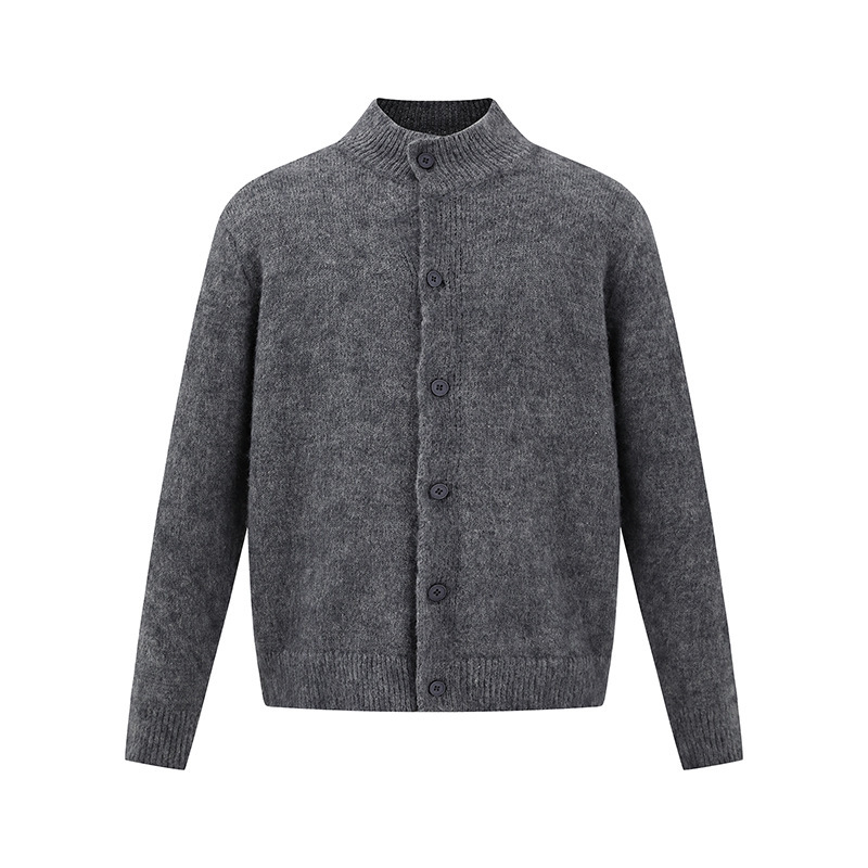 Summer retro knitted Japanese cardigan with zipper