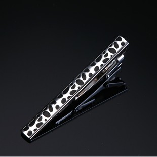 Cross-Border Hot Selling Wholesale Clothing Suit Tie Clip Enamel Black Clip Men's High-End Business Simple Western Decoration