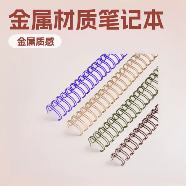 Metal Desk Calendar Notebook with Metal Double Coil Binder, Nylon-Coated Iron Coil Desk Planner, Creative Design