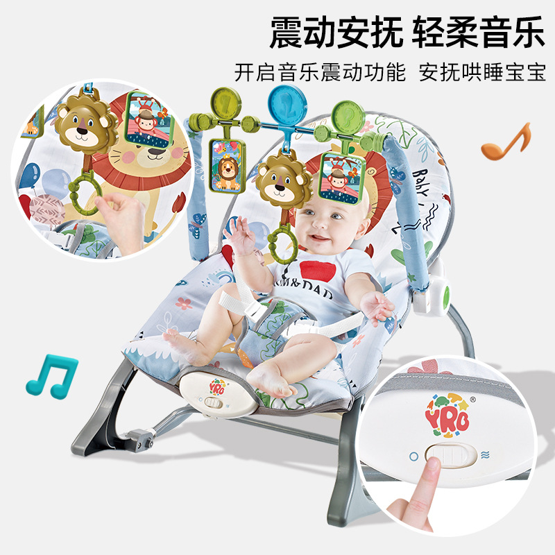 Transfronterizos bebés acostados para dormir artefactos de mecedora para dormir silla de bebé con vibración de música