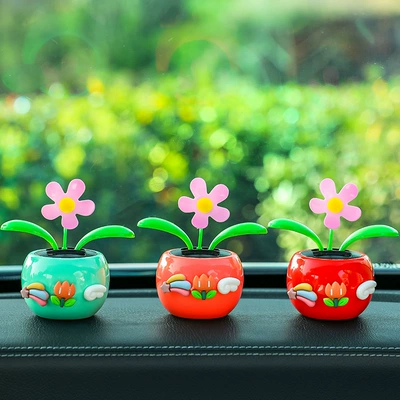 Car Ornaments Cartoon Car: Car ornaments - sunflower-set-of-three-nine-packs-of-small-flowers