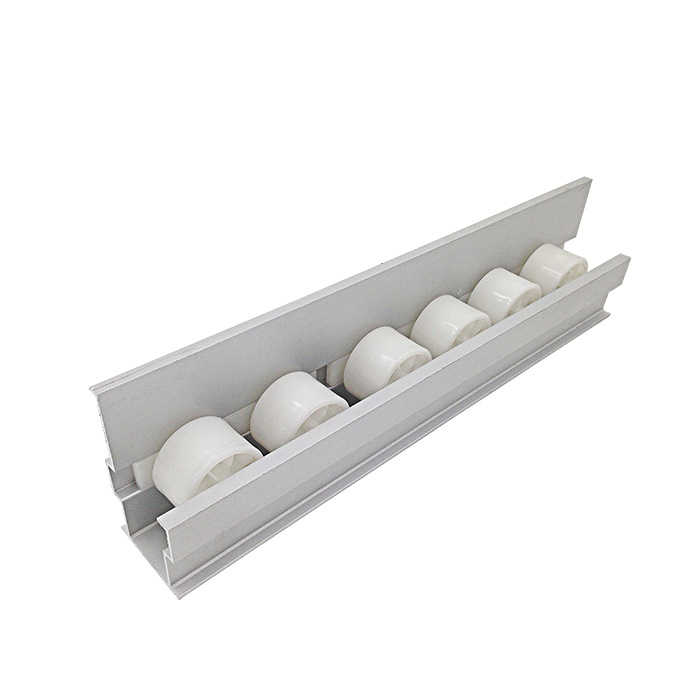 供应铝型材流利条批发、铝型材带挡边白轮流利条 AL-40B