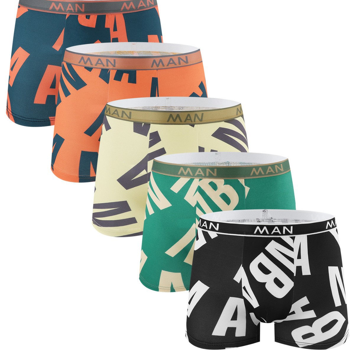 Dropshipping Fashion Men's Boxer Briefs Printed Trendy Breathable Youth Student Boxer Briefs Ready for Sale