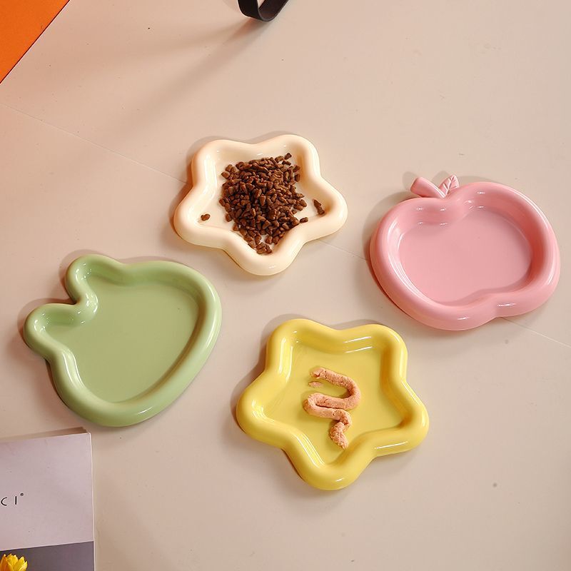 Cat Dopamine Chin-Protecting Bowl Pet Wet Food Freeze-Dried Snack Plate Food Dish Summer Cat Non-Stick Face Bowl