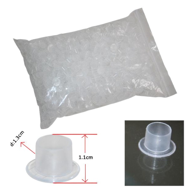 Bordado dragón desechable transparente tatuaje color taza 1000 grande, mediano y pequeño color taza con base conjunto completo de herramientas de tatuaje