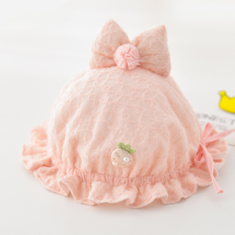 Sombrero de bebé primavera y otoño delgado sombrero de pescador 0 junio pequeño mes de edad bebé sombrero de sol gorro de bebé lindo sombrero de feto recién nacido