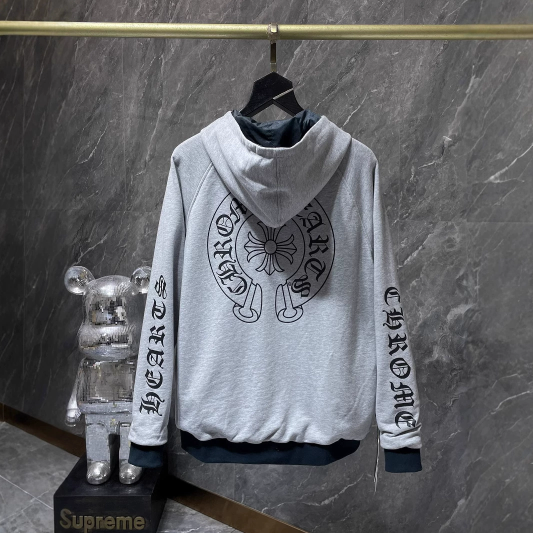 Осень-зима новая Chrome Hearts Croix крест темный узор конское копьё принт двусторонняя куртка с капюшоном