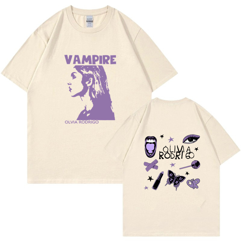 Amazon Guts Olivia Rodrigo Summer Short Sleeve Cotton T-Shirt Olivia Rodrigo Wholesale