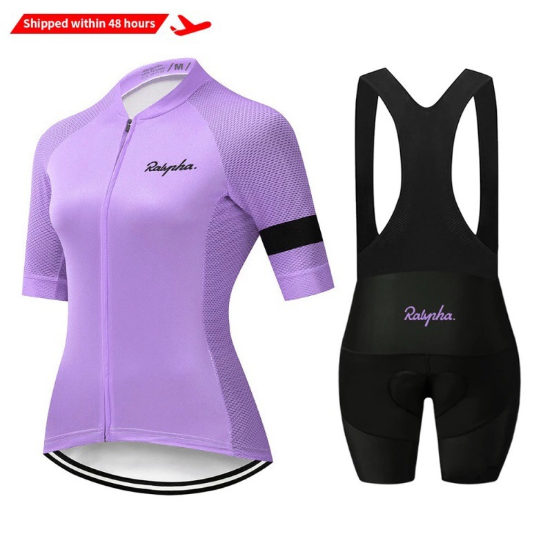 Foreign Trade New Rapha Women's Summer Short-Sleeved Suit Cycling Jersey Breathable and Dry Team Version Bicycle Bicycle