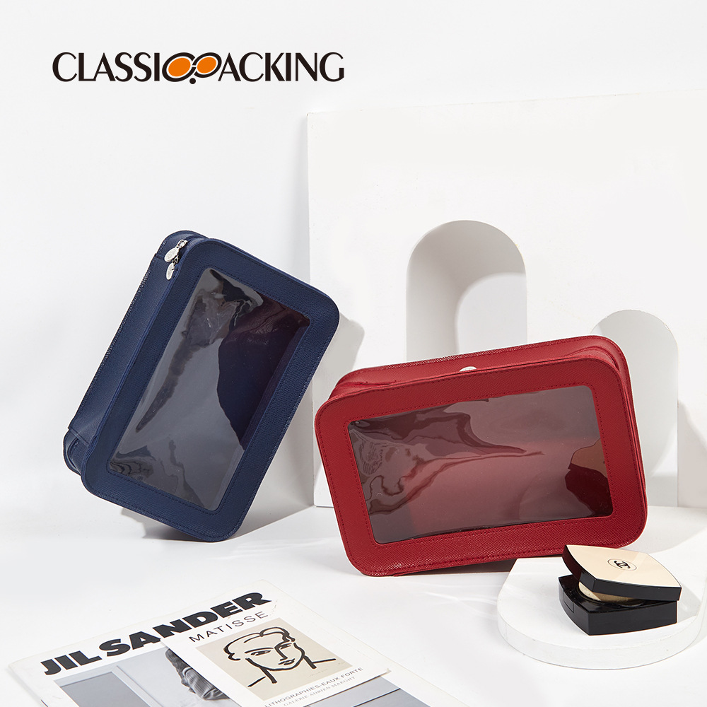2025 bolsa de cosméticos transparente simple y elegante bolsa de almacenamiento de maquillaje de gran capacidad bolsa de lavado portátil portátil de alta calidad