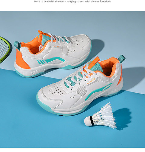 Giày cầu lông unisex cổ thấp, đế bằng chống trượt, thoáng khí giảm chấn, chuyên tập luyện — 9088 Trắng Nguyệt Hoàng, 9088 trắng đen chi tiết 14