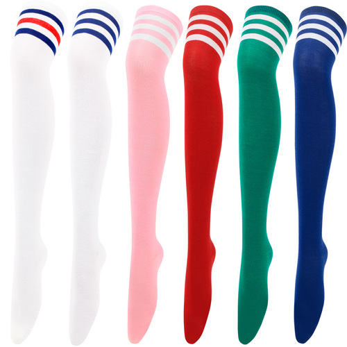 Cross-border cosplay women's 3-bar over-the-knee long socks Japanese women's socks European and American college style striped socks JK socks