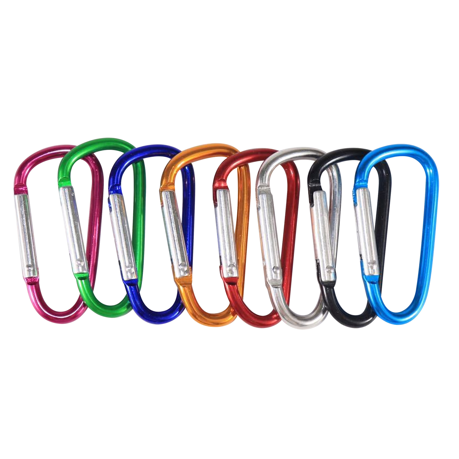 N ° 6 D color colgante de seguridad al aire libre aleación Aluminio multifuncional mosquetón en stock suministro