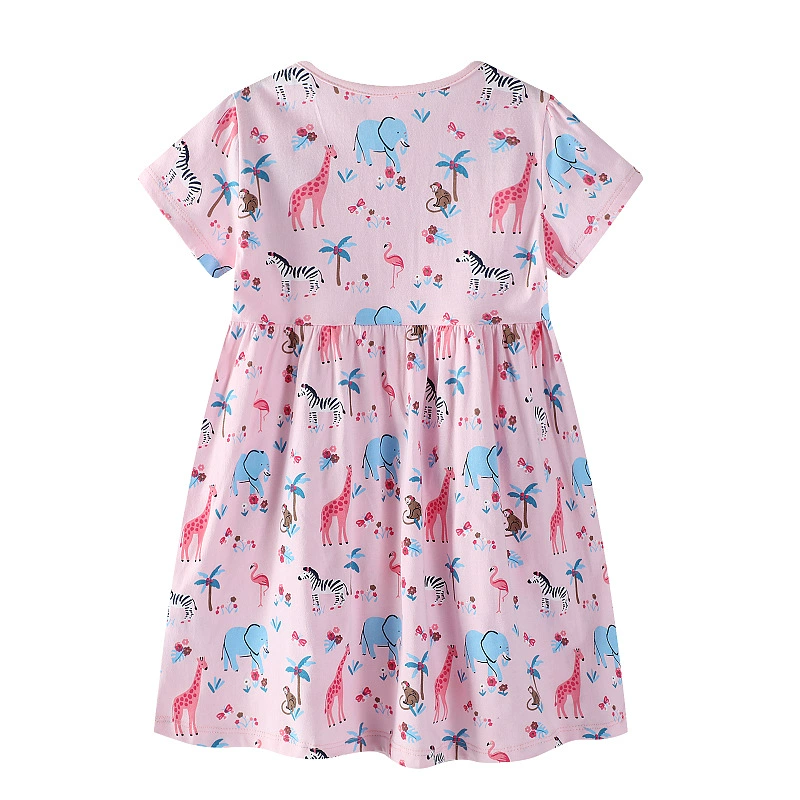 Мультяшная летняя юбка, для импорта, с коротким рукавом, Aliexpress, западный стиль