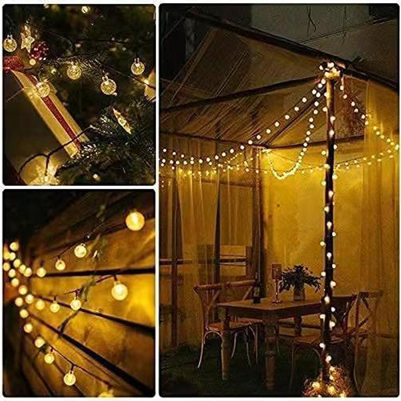 Especial transfronterizo para cadena de luz solar, luz de color de día de Navidad, luz led, bola de burbujas, luz de decoración de campamento al aire libre al por mayor