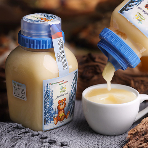 Russian imported winter bear honey birch tree honey 500g bottle packed honey office snacks instant drink