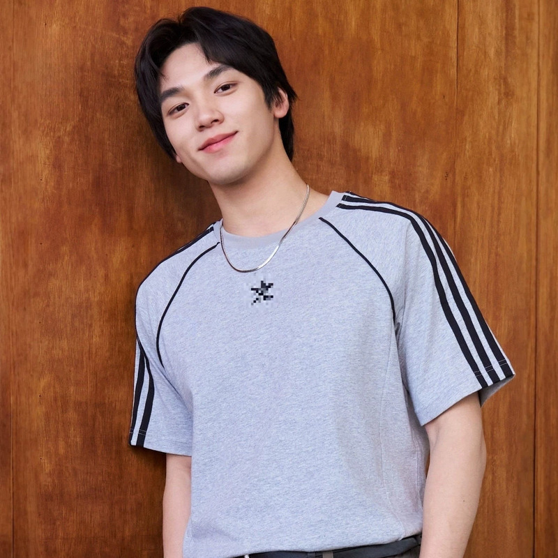 Three-Leaf Clover Classic Comfortable Cotton Sports Short-Sleeve T-Shirt, Unisex Summer Adidas Embroidery