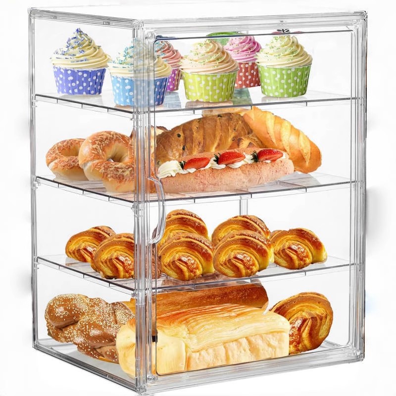Bread Storage Box, Pastry and Cake Display Cabinet, Transparent Acrylic Display Box, Bread Box, Acrylic Storage Box