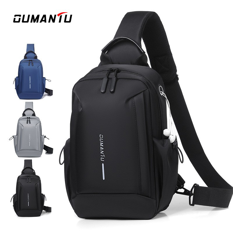 Cross-Border Fashion Men's Chest Bag, High-End Casual Travel Crossbody Bag, Commuter Chest Bag, Lightweight Women's Shoulder Bag, Trendy