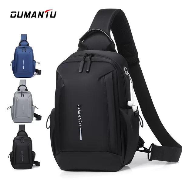 Cross-Border Fashion Men's Chest Bag, High-End Casual Travel Crossbody Bag, Commuter Chest Bag, Lightweight Women's Shoulder Bag, Trendy