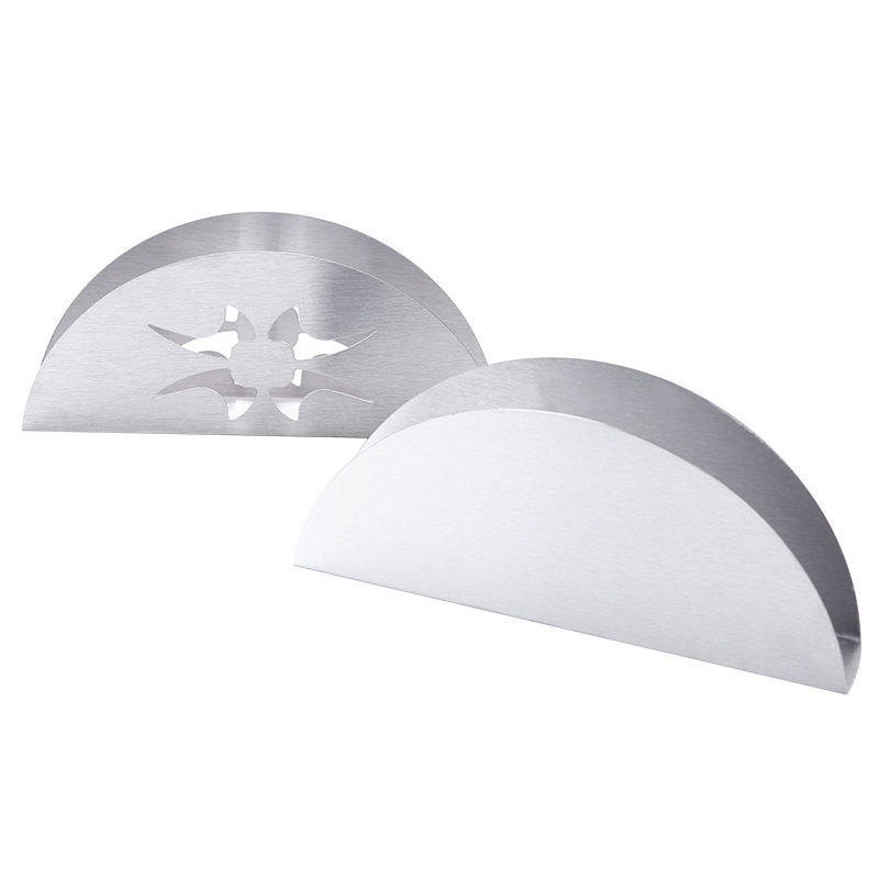 Cross-border fan-shaped napkin holder creative paper towel holder, stainless steel Western-style napkin holder, paper towel clip