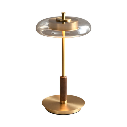 Nordic light luxury brass walnut floor lamp designer creative personality living room bedroom study decorative table lamp