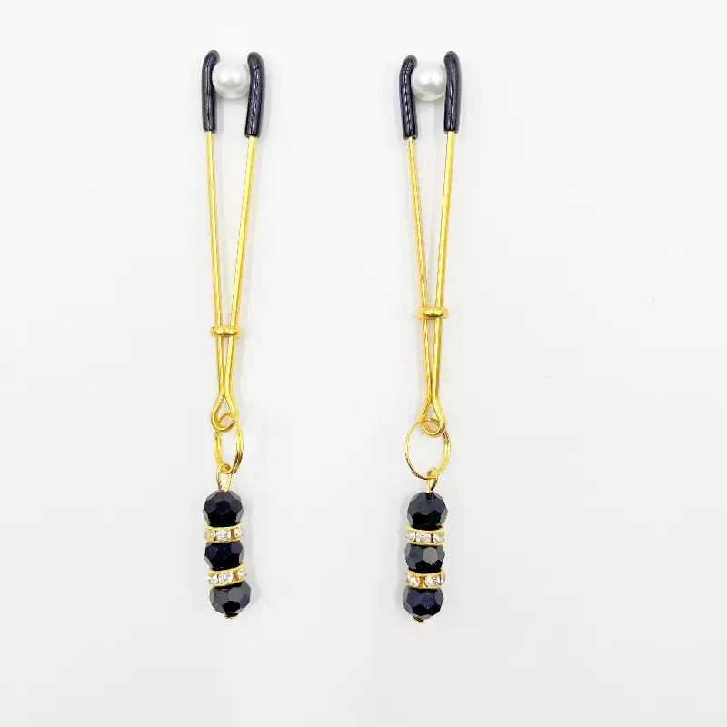 全国挑逗对比价WILDTOY乐园SM黑色钻长夹情趣乳可按要求配件做