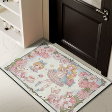 少女心丝圈地毯简约可爱蹭泥蹭土新款脚垫脚垫玄关加厚丝圈入户门