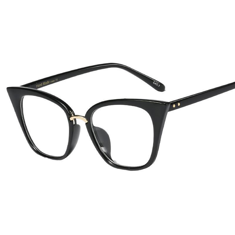 Clearance Price Cross-Border Fashion Trend Anti-Blue Light Glasses Computer Goggles Street Style Retro Cat-Eye Studs Available for Shipping