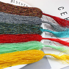 切面水晶珠子diy饰品配件棉线串尖晶超小234mm流苏材料玻璃珠批发