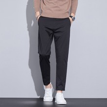 988纯棉休闲裤男士秋季新款潮牌韩版小直筒休闲修身九分裤子男