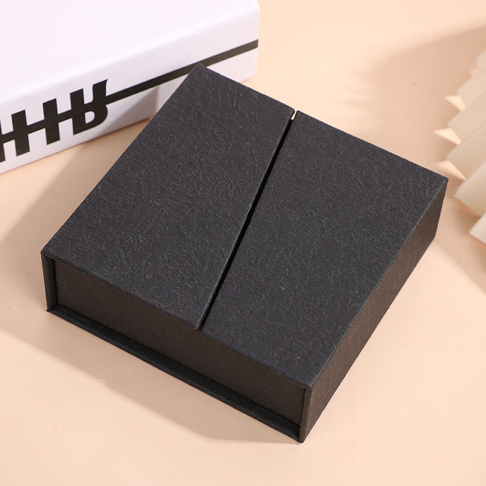 손으로 반죽한 검정색 폴리오(빈 상자), 내경 9.5*9.5*3.5