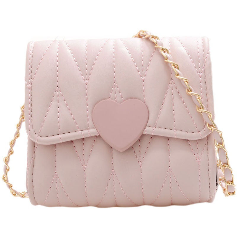 Bolso de mensajero de la cadena del estilo de chanel de la muchacha bebé lindo cambio de hombro de la manera bolso pequeño bolso de la princesa de los niños de moda