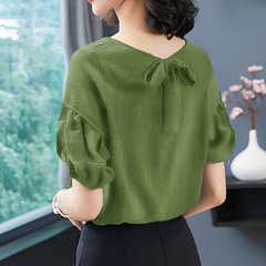 アイスシルク半袖シフォンシャツ女性のための 2025 夏の新しい大きいサイズの女性のルーズ痩身お腹カバー Tシャツトップス女性のための