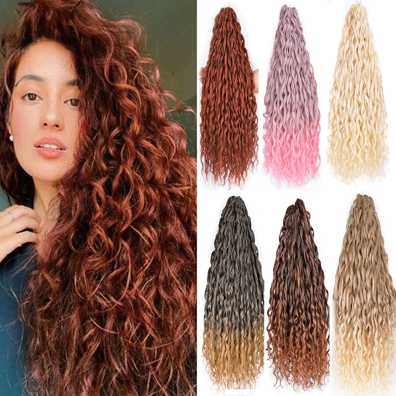 Foreign Trade Russian Wig Jessica Wave Crochet Hair Long Curly Hair Latin American Curls Synthetic Fiber Big Wave Wig