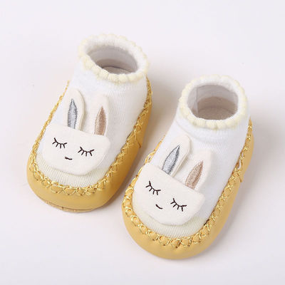 袜子鞋婴儿2双新款儿童地板袜春秋宝宝鞋袜卡通浅口防滑学步鞋